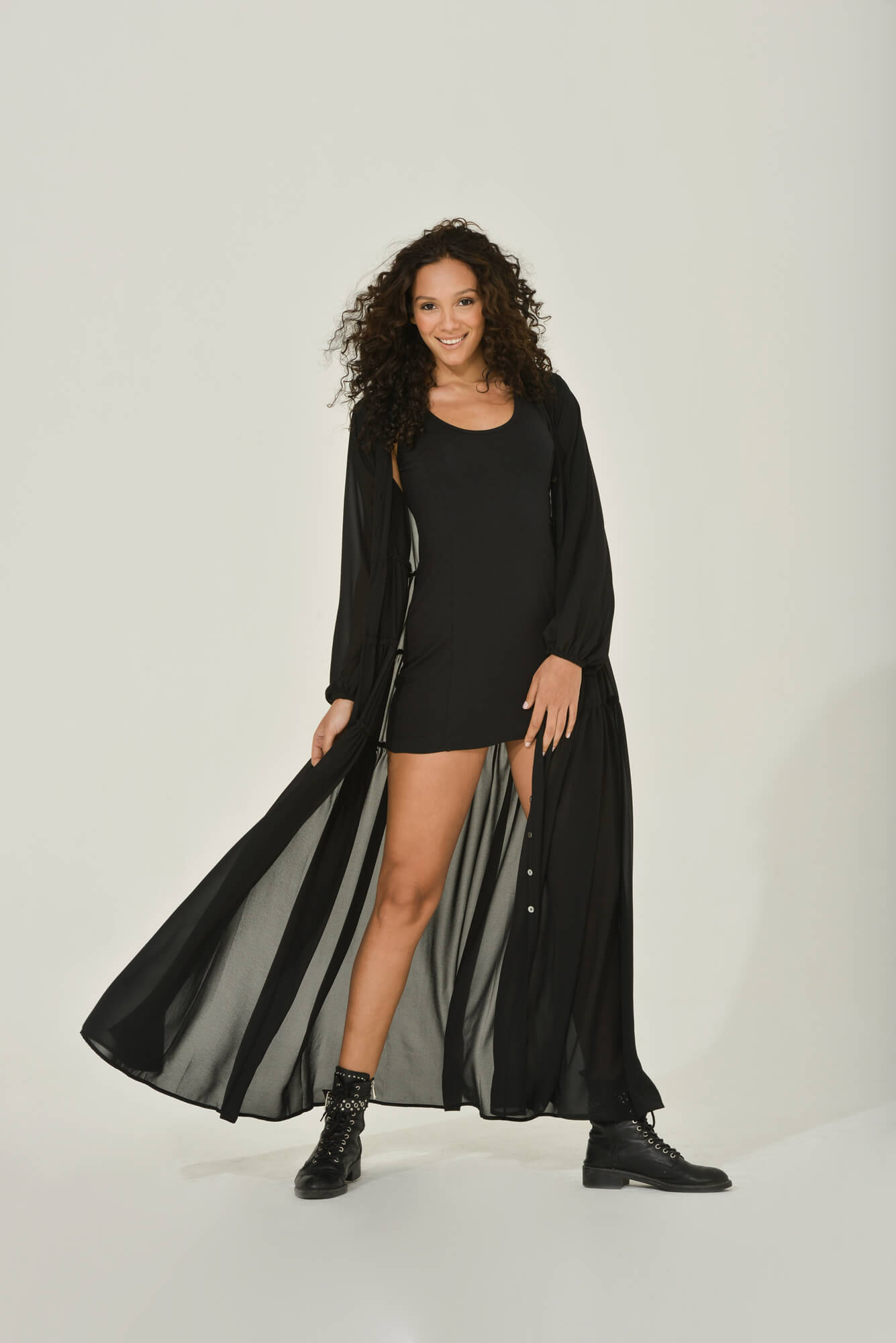 Button Up Maxi Dress | Black | Long Sleeve | Sustainable Clothing | Intention Button Up Maxi Dress | Black | Long Sleeve | Sustainable Clothing | Intention
