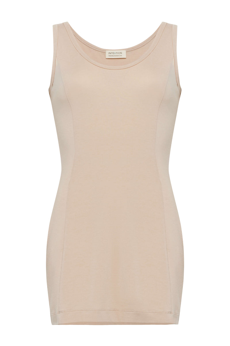 beige tank dress The Morton Tank Maxi Dress in Beige Small