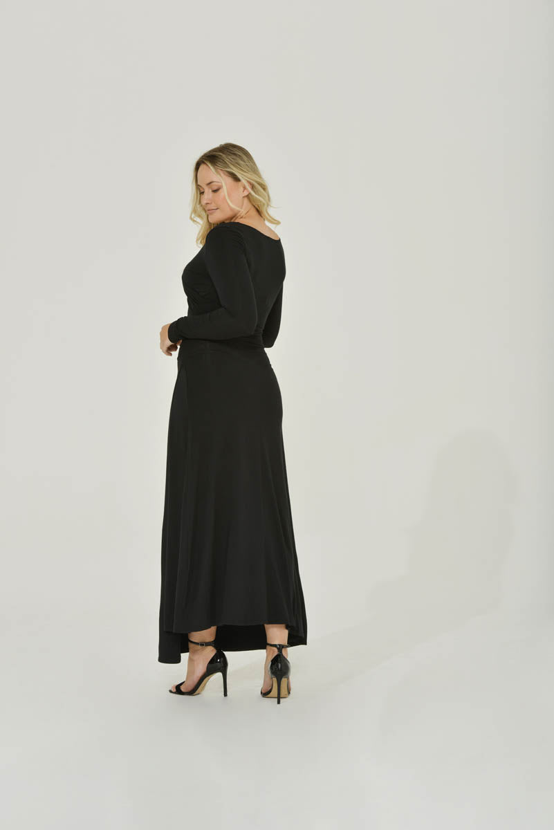 Maxi Wrap Dress | Black | Sustainable Women's Clothing | Intention Maxi Wrap Dress | Black | Sustainable Women's Clothing | Intention