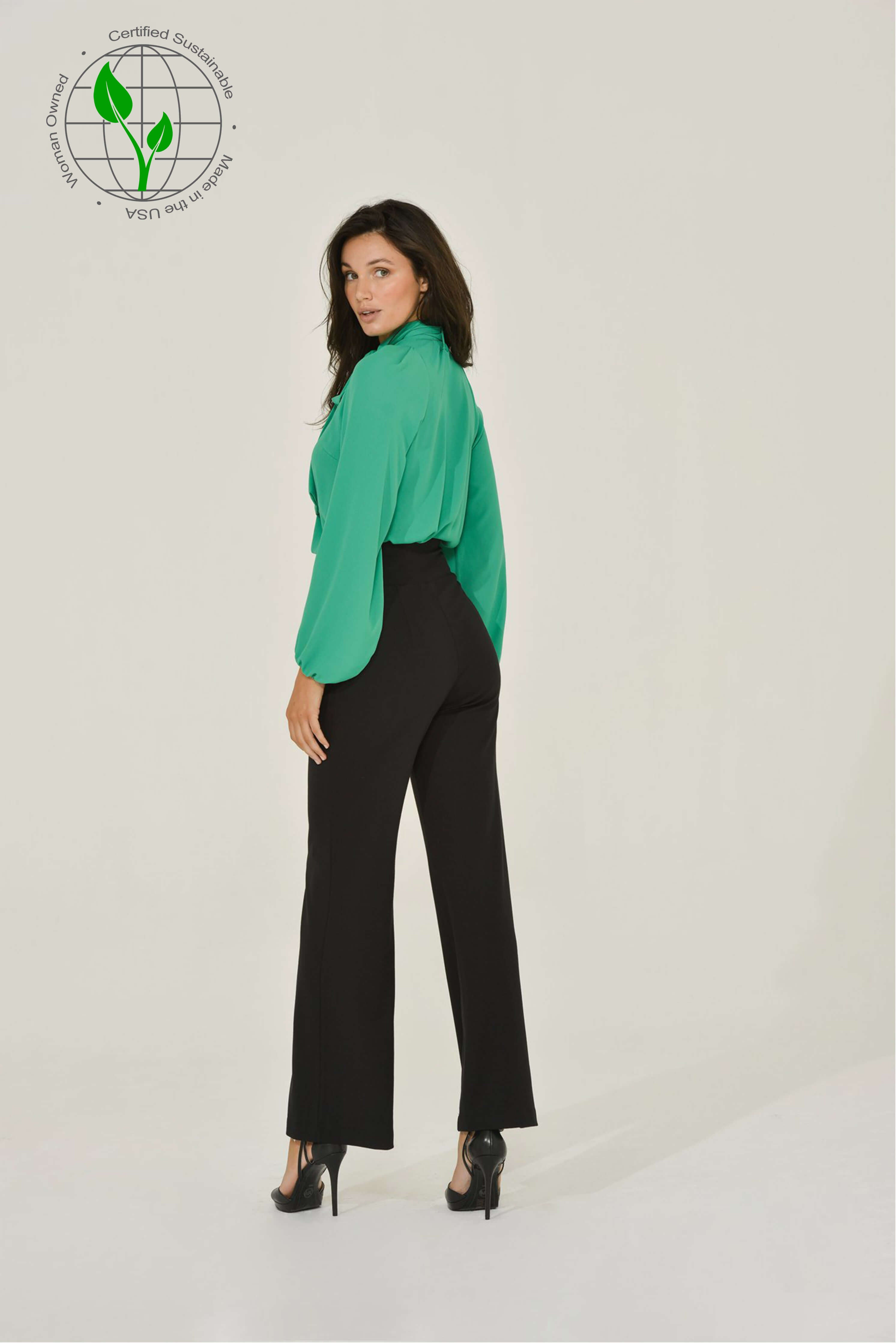 Trouser We Go Navy Blue High-Waisted Pants  Navy pants outfit, Trendy work  outfit, Professional outfits women
