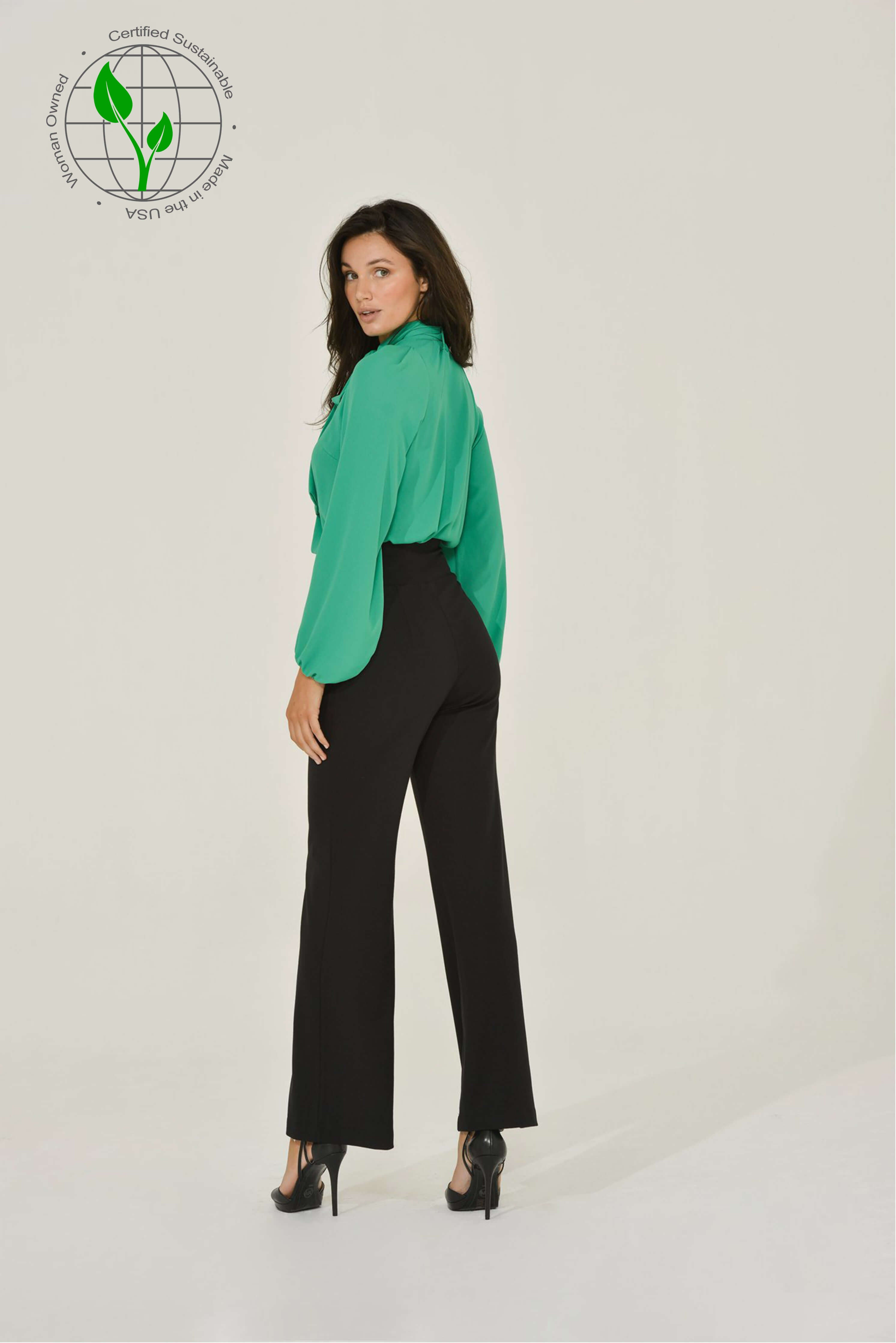Palazzo Dress Pant Black Sustainable Fashion Brand Intention