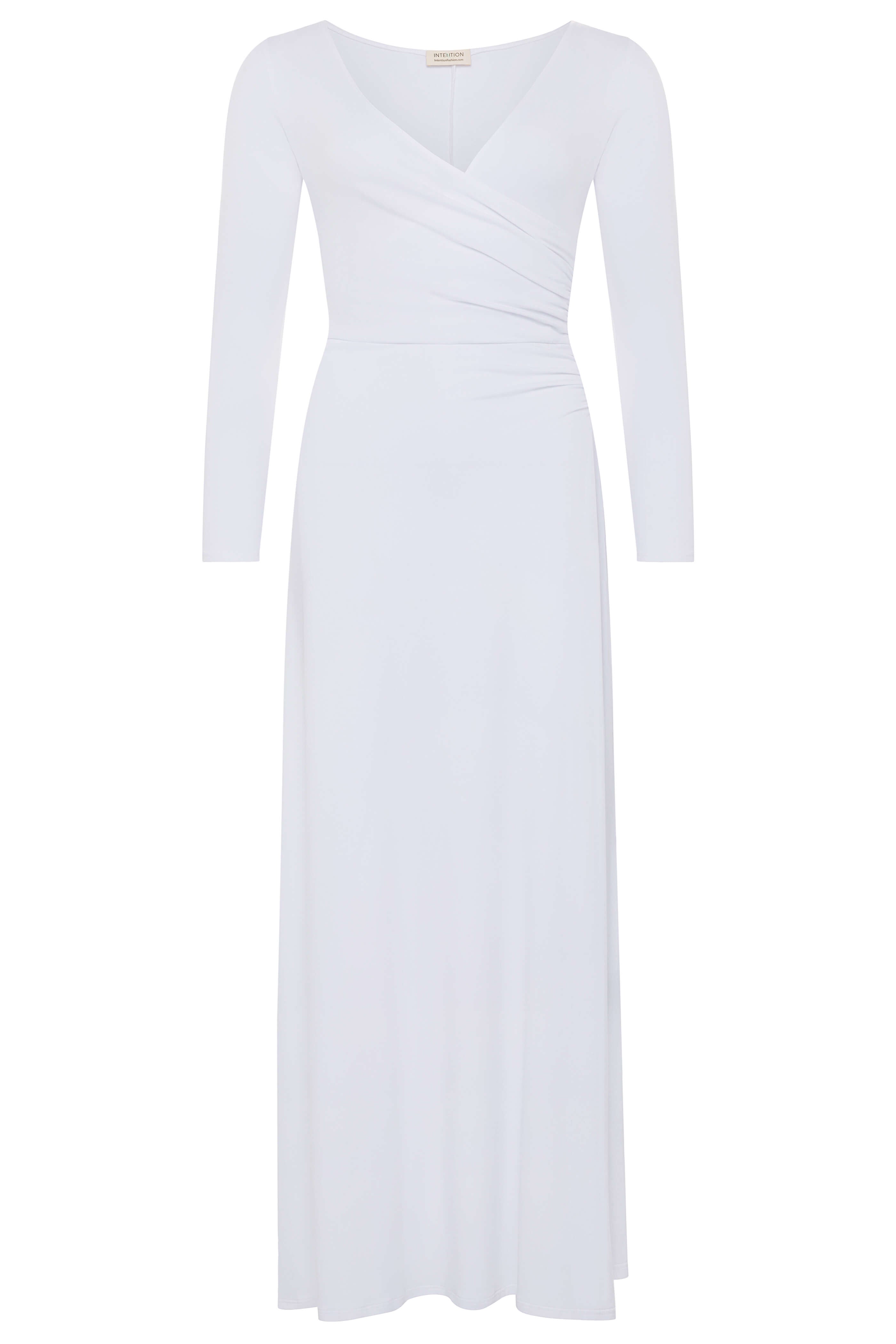 Maxi Wrap Dress | White | Sustainable Women's Clothing | Intention Maxi Wrap Dress | White | Sustainable Women's Clothing | Intention