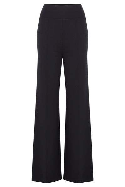 Sustainable-womens-clothing-black-flare-pants-with-stretch
