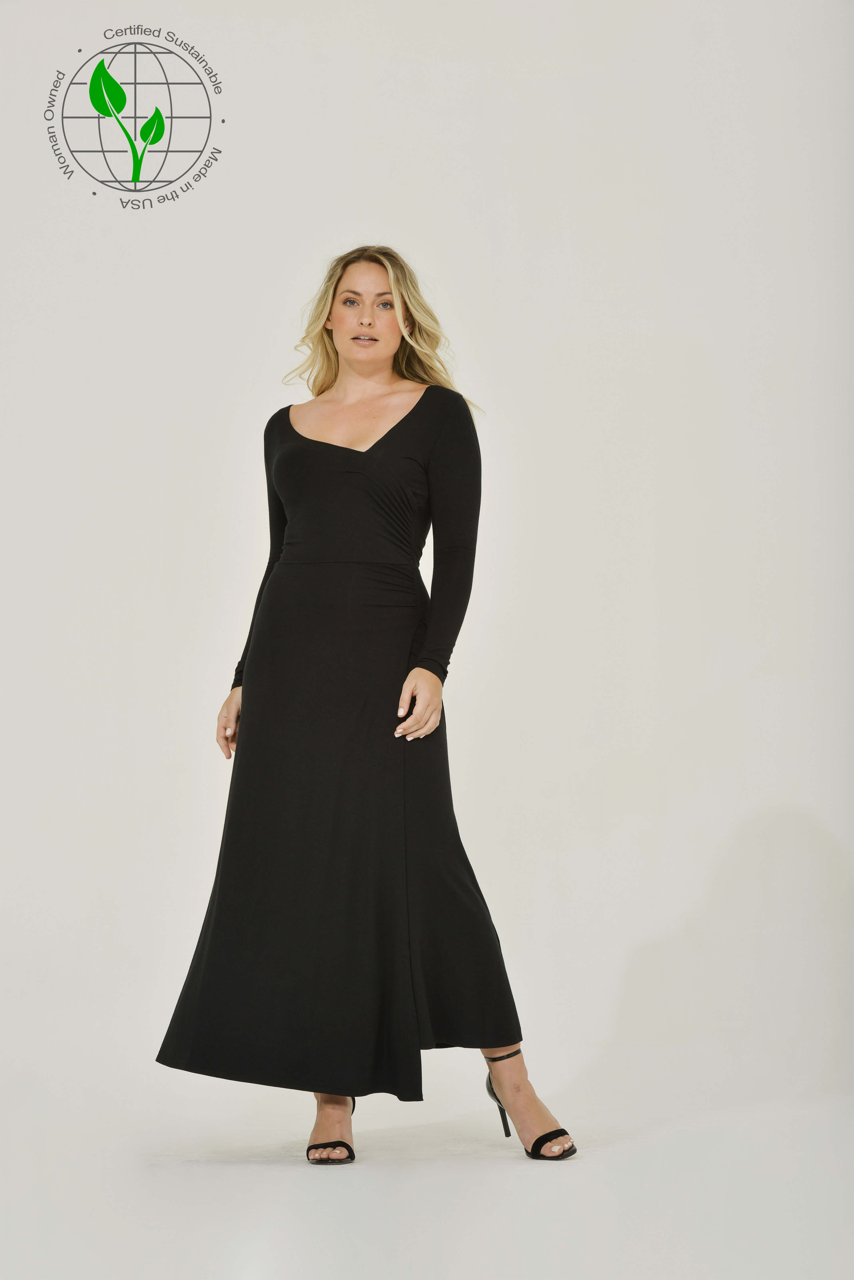 Maxi Wrap Dress | Black | Sustainable Women's Clothing | Intention Maxi Wrap Dress | Black | Sustainable Women's Clothing | Intention