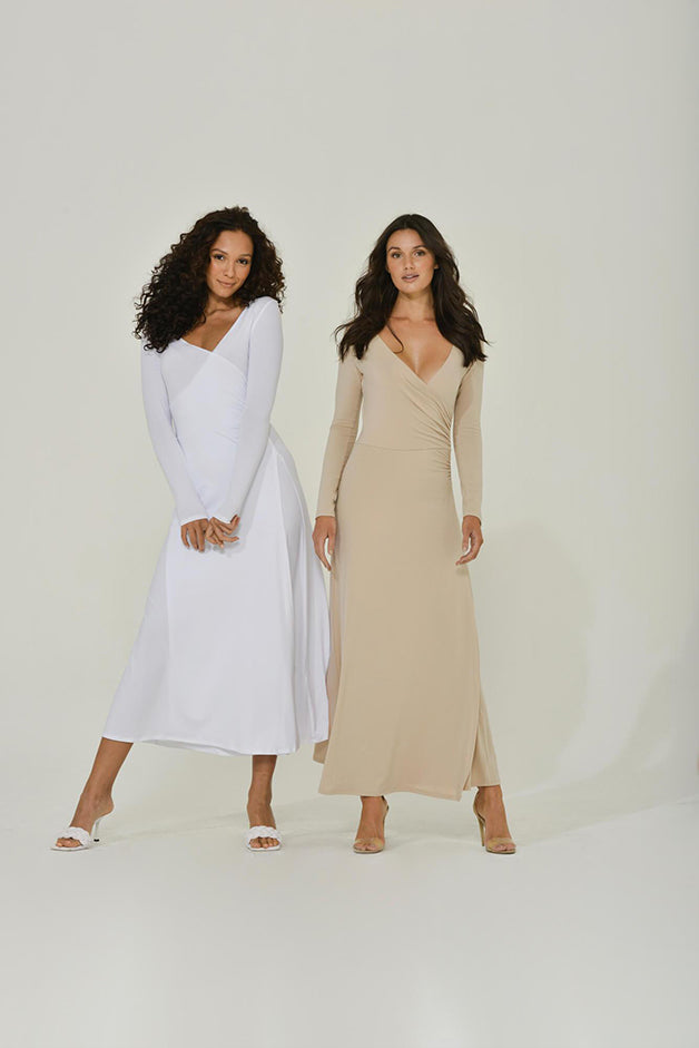 beige dress for women Rihoas Textured Floral Jacquard Midi and exactly right for those moments when you want to look polished but still comfortable Find Your beige dress -