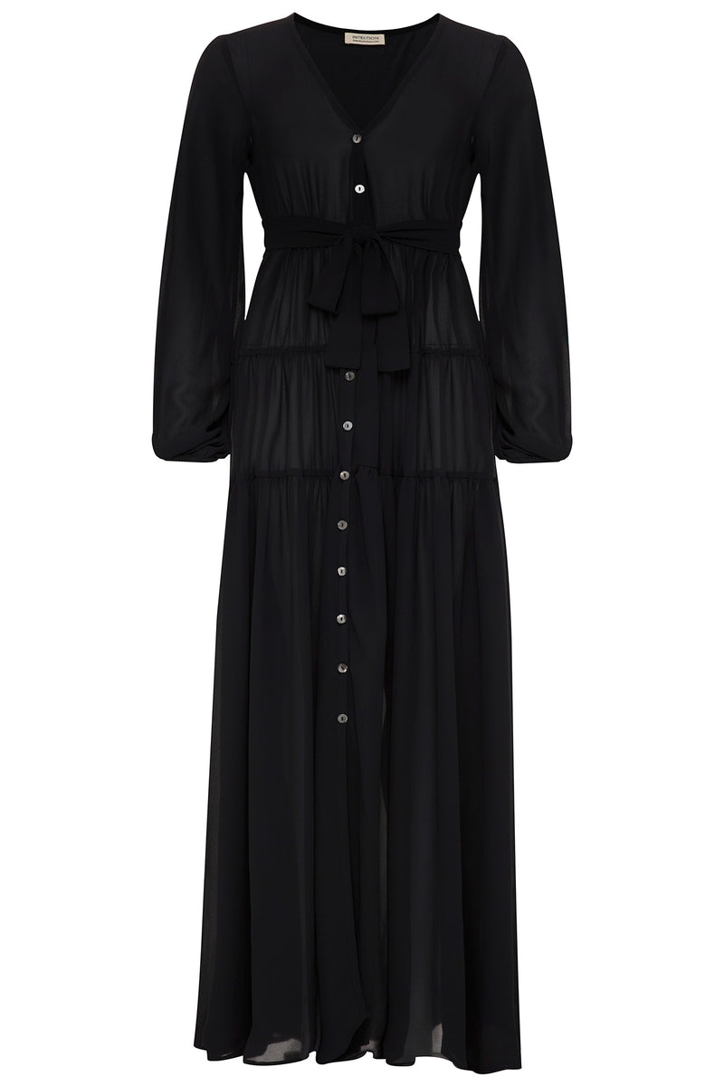 Black Chiffon Maxi Dress Black Chiffon Maxi Dress